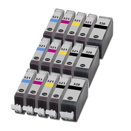15x Cartouches D'encre Compatibles - Avec Puce - Cyan / Yellow / Magenta / Black Pour Canon/Pixma Ip3600 Ip4600 Mp540 Mp620 Mp630 Mp980 Mx860 Ip4700 Mp550 Mp560
