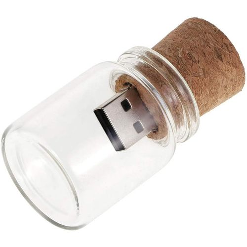 16 GO Mignon Flash Drive USB 2.0 Bocaux De Stockage Bote Unique Bocal en Verre Bouteille avec Cork Memory Stick Pen Drive Cadeaux De Mariage lectronique Stylo Fantaisie Conception tanche