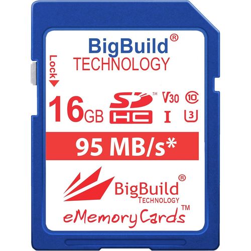 16 Go U3 95Mo/s Carte mmoire pour Olympus Om D E M1 Mark II,Om D E M10 Mark II,Om D E M10 Mark III,Om D E M5 Mark II,Olympus Pen E PL8,Pen E PL9,Pen F,Stylus Tough TG 5
