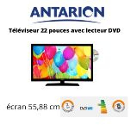 ANTARION TV LED 22 55cm Téléviseur FULL HD Camping car Compatible