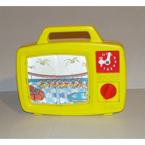 Boite A Musique Redbox Fisher Price Style Television Vintage 85 Jouet 1er Age Image Qui Defile