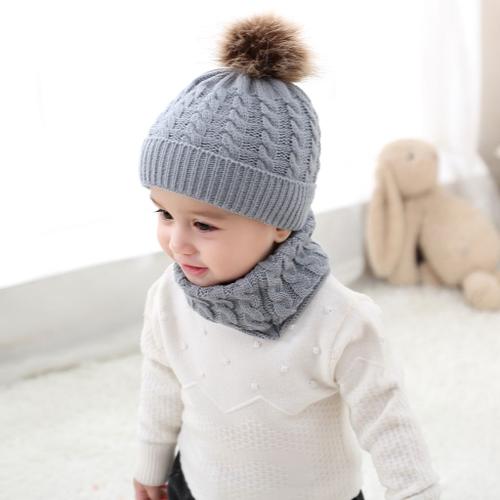 Cm Collection Ensemble enfant bonnet + tour de cou en tricot: en vente à  11.99€ sur