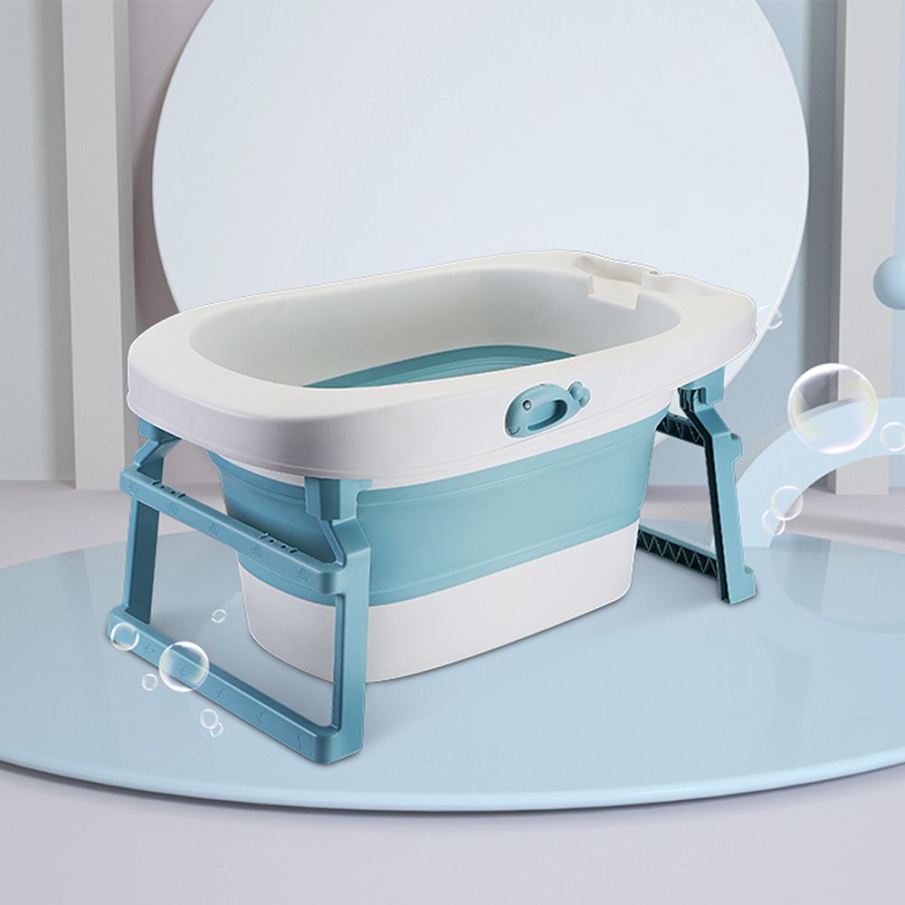 Baignoire Bebe Pliable Bleu En Pp Tpe Avec Coussin Suspension Rakuten