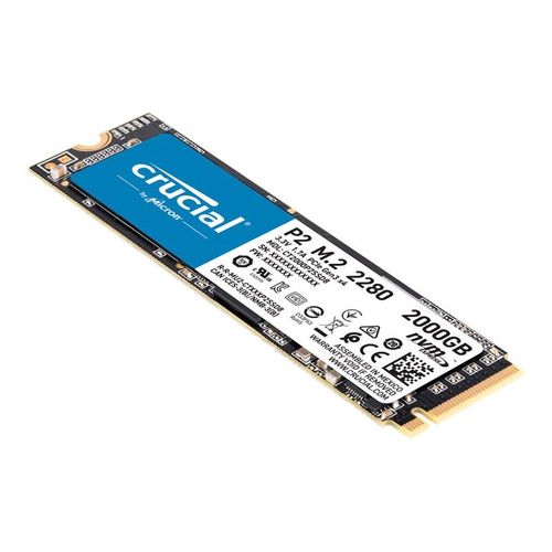 Crucial P2 - SSD - 2 To - interne - M.2 2280 - PCIe 3.0 x4 (NVMe)