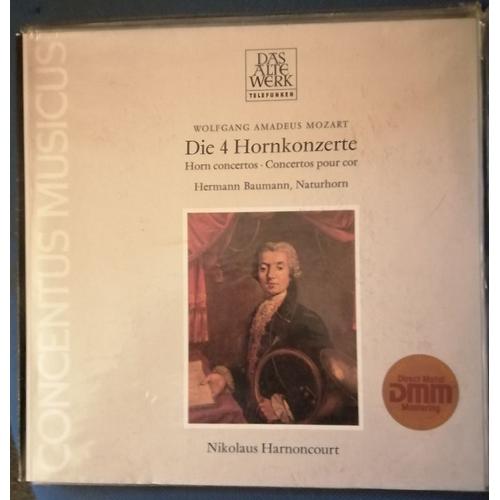 Wolfgang Amadeus Mozart / Die 4 Hornkonzerte Horn Concertos -Concertos Pour Cor / Hermann Baumann , Naturhorn / Nicolas Harnoncourt