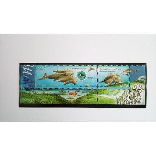 Nouvelle-Calédonie 2003 Bande De 2 Timbres Dugong Opération Cétacés Neufs