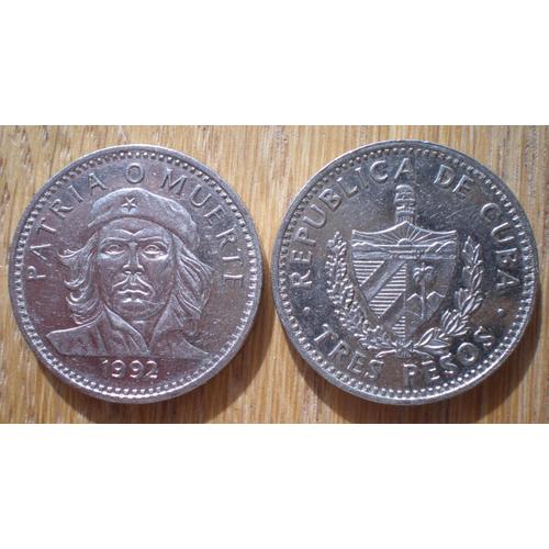 Piece Cuba 3 Pesos 1992 Che Guevara Peso