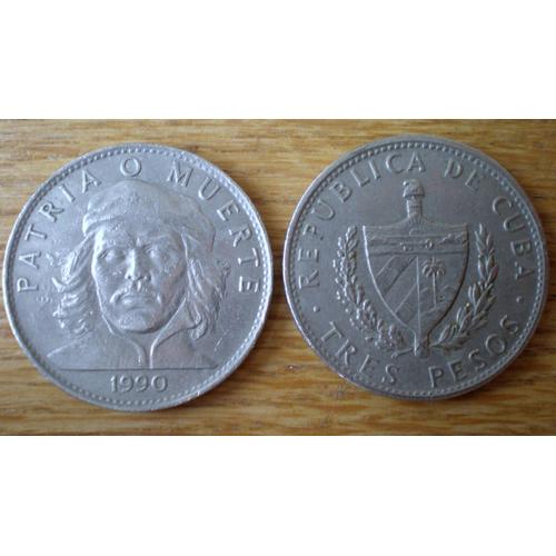 Piece Cuba 3 Pesos 1990 Che Guevara Peso