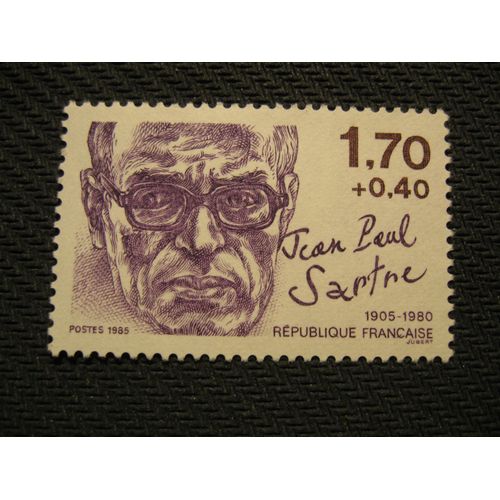 Timbre "Jean-Paul Sartre" 1985 - Y&t N° 2357