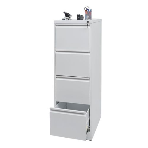 Armoire À Dossiers Suspendus Hwc-H16, Armoire De Bureau, Format Légal Verrouillable 134x46x62cm   Blanc