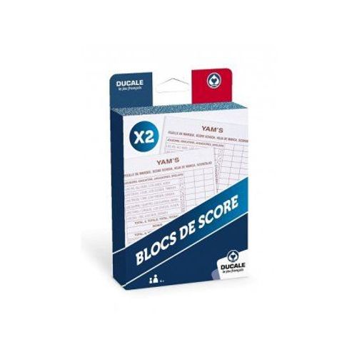 Pack De 2 Blocs De Score Yam's (80 Feuilles De Marque) - Carnet 10x14cm - Accessoire - Jeu De Societe Des