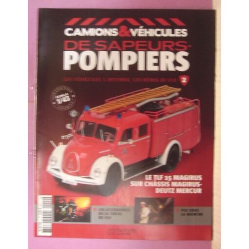 Camion De Pompiers Magirus TLF 15 - Modèle Réduit Hachette échelle 1:43 - Numéro 2 - Occasion - Rouge