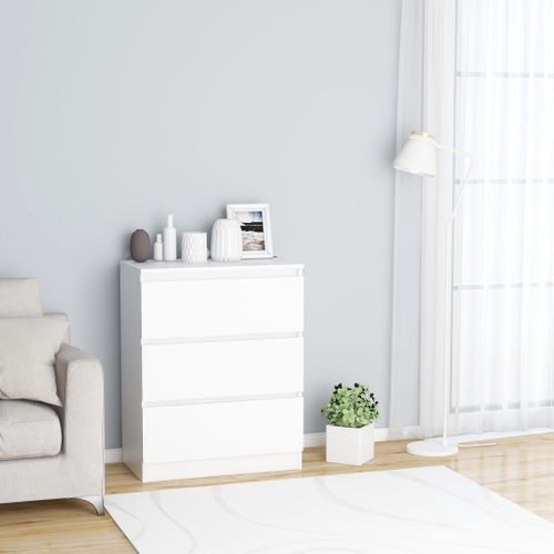 Vidaxl Buffet Blanc 60x35x76 Cm Bois D'ingénierie