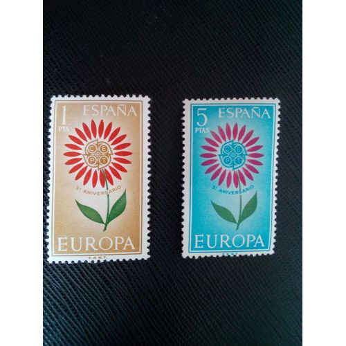 Timbre Espagne Yt 1271 - 1272 Europa (C.E.P.T.) - Fleur 1964 ( 210105 )