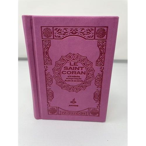 Saint Coran Bilingue - Poche- Couverture Daim Mauve