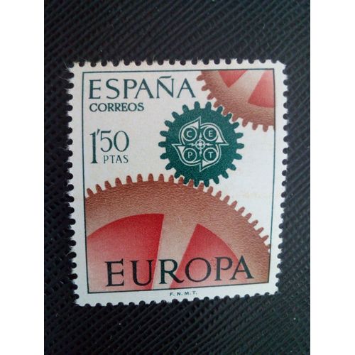 Timbre Espagne Yt 1448 Europa (C.E.P.T.) - Roues Dentées 1967 ( 210105 )