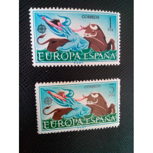 Timbre Espagne Yt 1402 - 1403 Europe (C.E.P.T.) - 1966 ( 210105 )