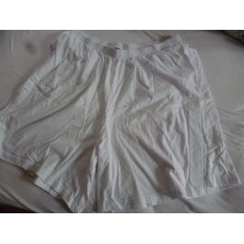 Short En 100% Coton Blanc Taille 50/52