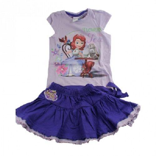 Ensemble Jupe + Tee-Shirt Princesse Sofia Disney 100% Coton - Neuf - Vêtement Fille De 2 À 6 Ans