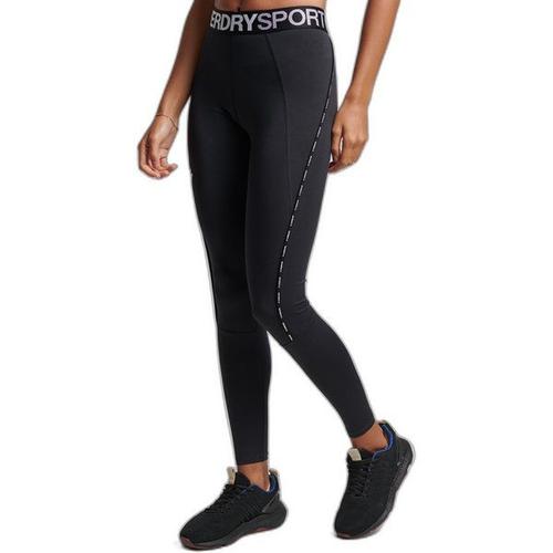 Legging Moulant Élastiqué Train Siglé Femme