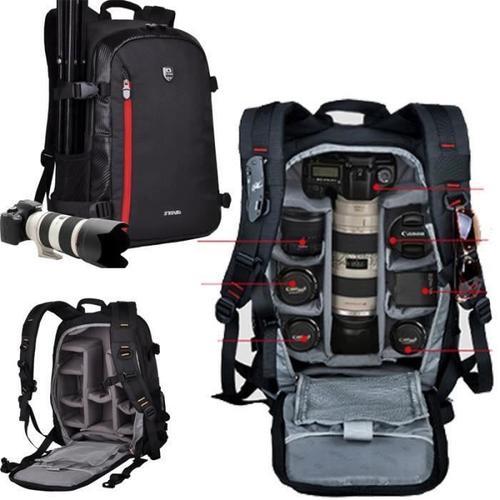 Noir sac a dos appareil photo reflex imperméable pour Canon pour Nikon sac de voyage sac photo bandoulière reflex Bo66808