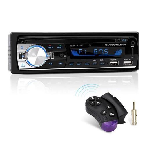 LETOUCH Autoradio Voiture Stéréo Mains Libres Bluetooth pour voiture Radio  FM Lecteur MP3 Lecteur USB / SD / AUX avec télécommande