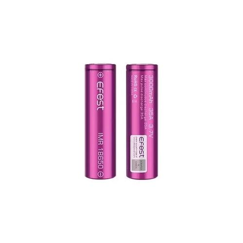 2x Accu EFEST 18650 3000mAh 35A flat top