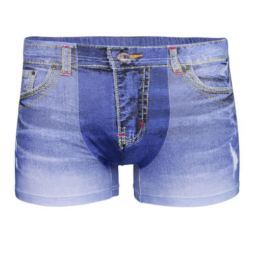 Jeans Populaires Style Hommes Briefs Shorts Confortables Trunks Underwear Bleu Xl