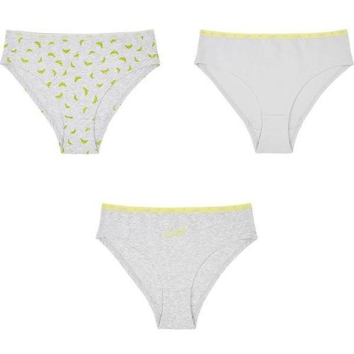 Slip Ceinture Fine Élastique Imprimé Femme Les P'tites Bombes (X3)