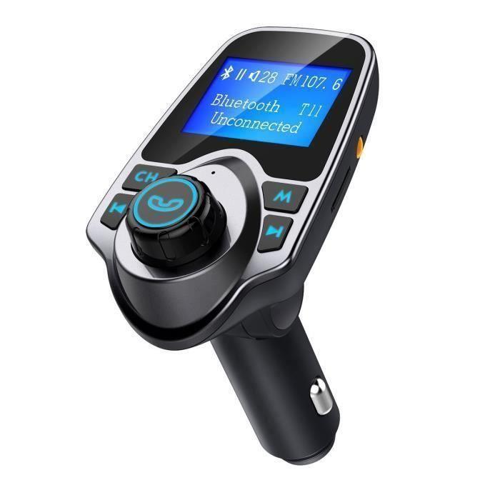 Voiture Bluetooth Lecteur MP3 Transmetteur FM Appel Mains Libres, Double  Recharge USB, Micro SD-TF pour iPhone 8 7 Plus 6, Samsung