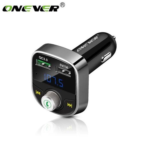 Onever Chargeur Bluetooth Fm Transmetteur Lecteur Mp3 Usb Double Chargeur De Voiture