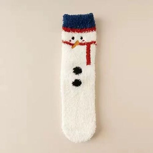 6 Paires De Chaussettes De Noël Femme, Chaussettes Velours Corail, Chaussettes De Noël Fille, Tailles 37-42
