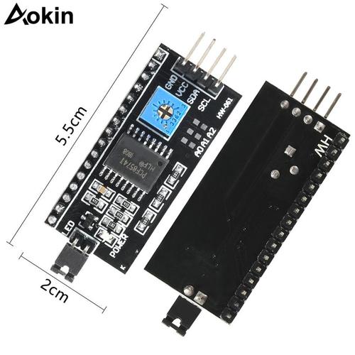 5Pcs Carte adaptateur LCD1602 IIC/I2C Interface 5 V Module de convertisseur IIC I2C TWI SPI carte d'interface série pour affichage Arduino LCD1602