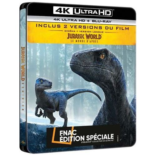 Jurassic World : Le Monde D'après - Exclusivité Fnac Boîtier Steelbook - 4k Ultra Hd + Blu-Ray