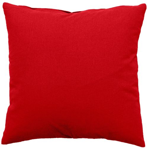 Coussin Uni Effet Bachette Déhoussable - 60 X 60 Cm - Rouge