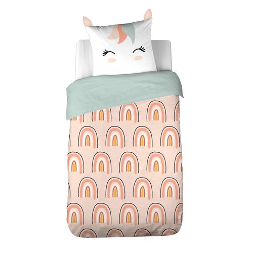 Parure De Lit Enfant Licorne - 100% Polyester 72g/M² - 140 X 200 Cm