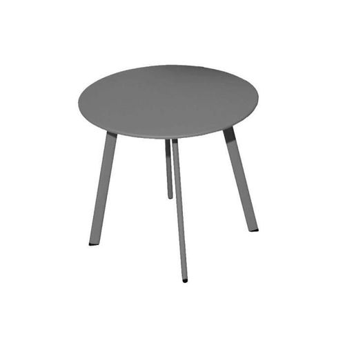 Table Basse De Jardin Massaï En Acier Époxy Graphite - Ø 40 Cm