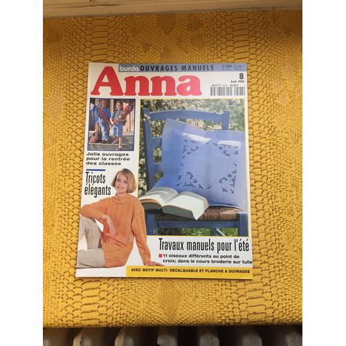 Burda Ouvrages Manuels. Anna N° 8 Aout 1995