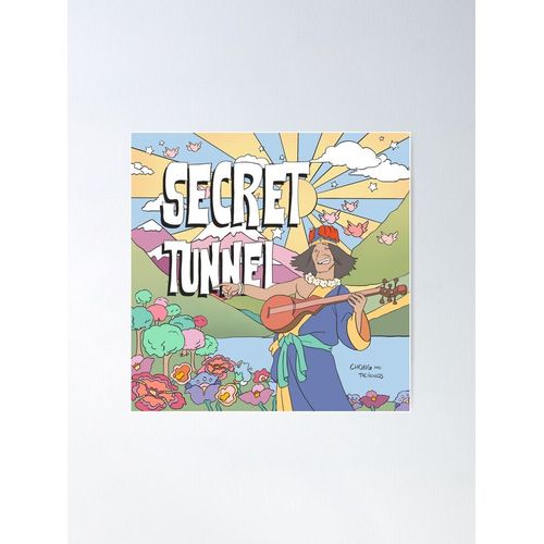 Canevas imprimer Secret Tunnel de Chong and the Nomads Couverture de l'album Impression sur toile installer/ 40x50cm ou 40x40cm