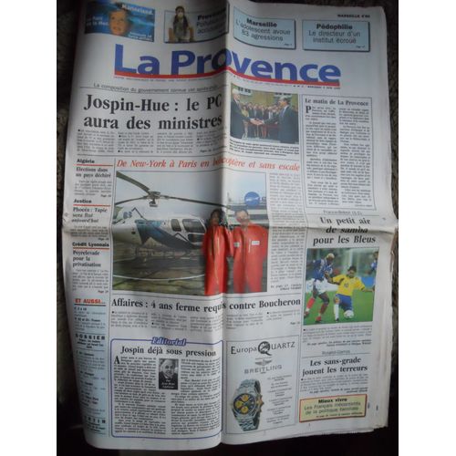 Le Premier Numero De " La Provence " N° 1 Du 4 Juin 1997