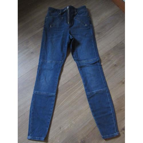 Asos Jeans Denim Stretch Taille Haute Zip T 34