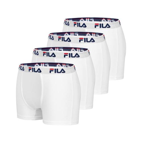 Lot De 4 Boxers Homme Fila 5016 Coton Couleur Blanc