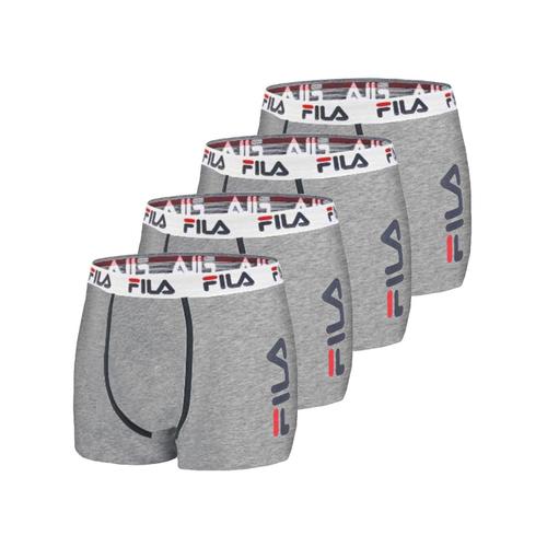 Lot De 4 Boxers Homme Fila 5040 Coton Couleur Gris