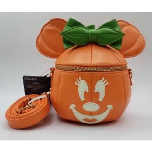 Loungefly: Disney - Glow Face Pumpkin Minnie Figural Crossbody Bag