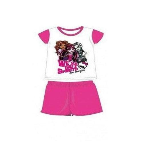 Ensemble Monster High Tee-Shirt + Short 100% - Neuf - Été/Fille/Pyjama/Vêtement/Sport - De 6 À 14 Ans