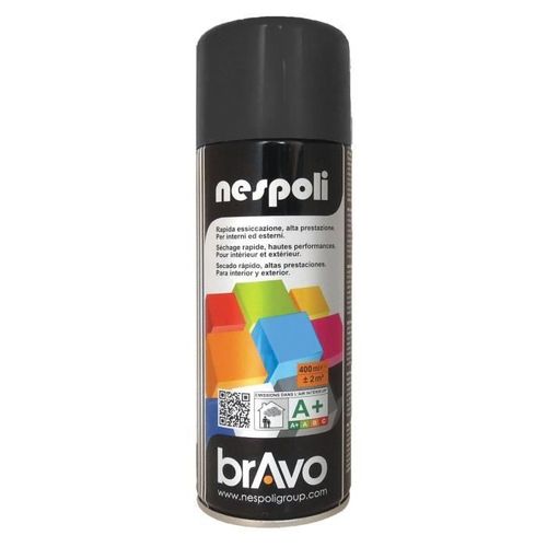 NESPOLI Aérosol peinture professionnelle noir mat 400mLPEINTURE - VERNIS - TRAITEMENT (LASURE - EFFETS DECORATIFS).PEINTURE - VERNIS - TRAITEMENT (LASURE - EFFETS DECORATIFS)