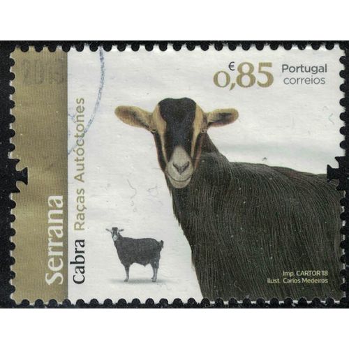 Portugal 2018 Oblitéré Used Animal Chèvre Cabra Serrana Raças Autóctones Su