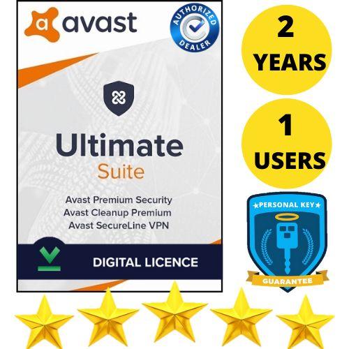 Antivirus Avast Ultimate Suite 2024 (2 Ans / 1 Pc) Pour Windows/Mac/Android - Version Dématrialisée