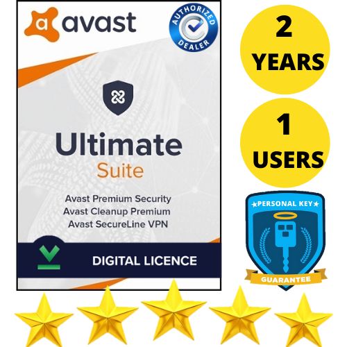 Antivirus Avast Ultimate Suite 2024 (2 Ans / 1 Pc) Pour Windows/Mac/Android - Version Dématrialisée