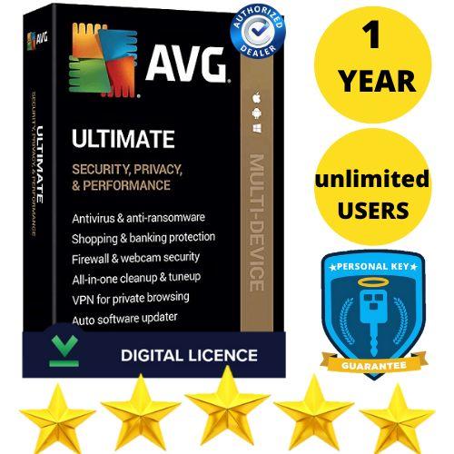 Antivirus Avg Ultimate 2024 (1 An / 10 Appareils ) - Version Dématérialisée